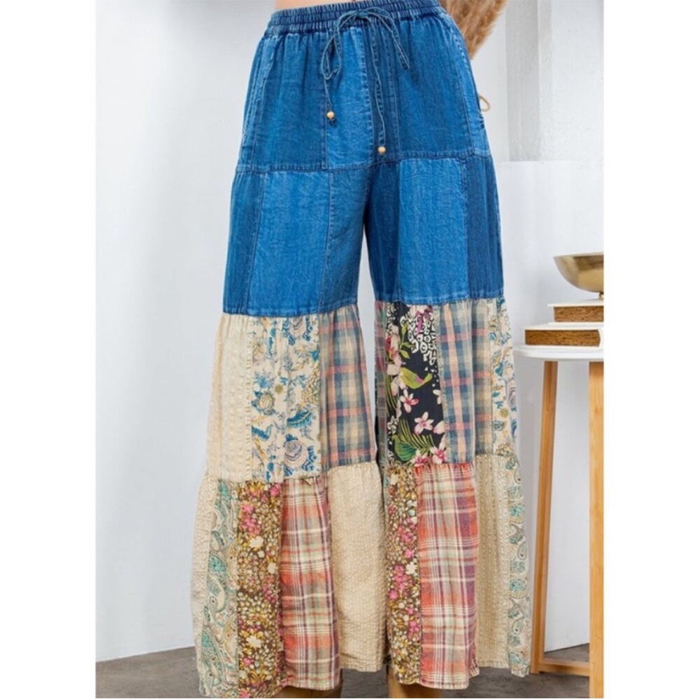 Young Threads Bohemian Patchwork Jeans NWT Size XL